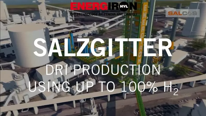 Salzgitter Dri production using up to 100% h2